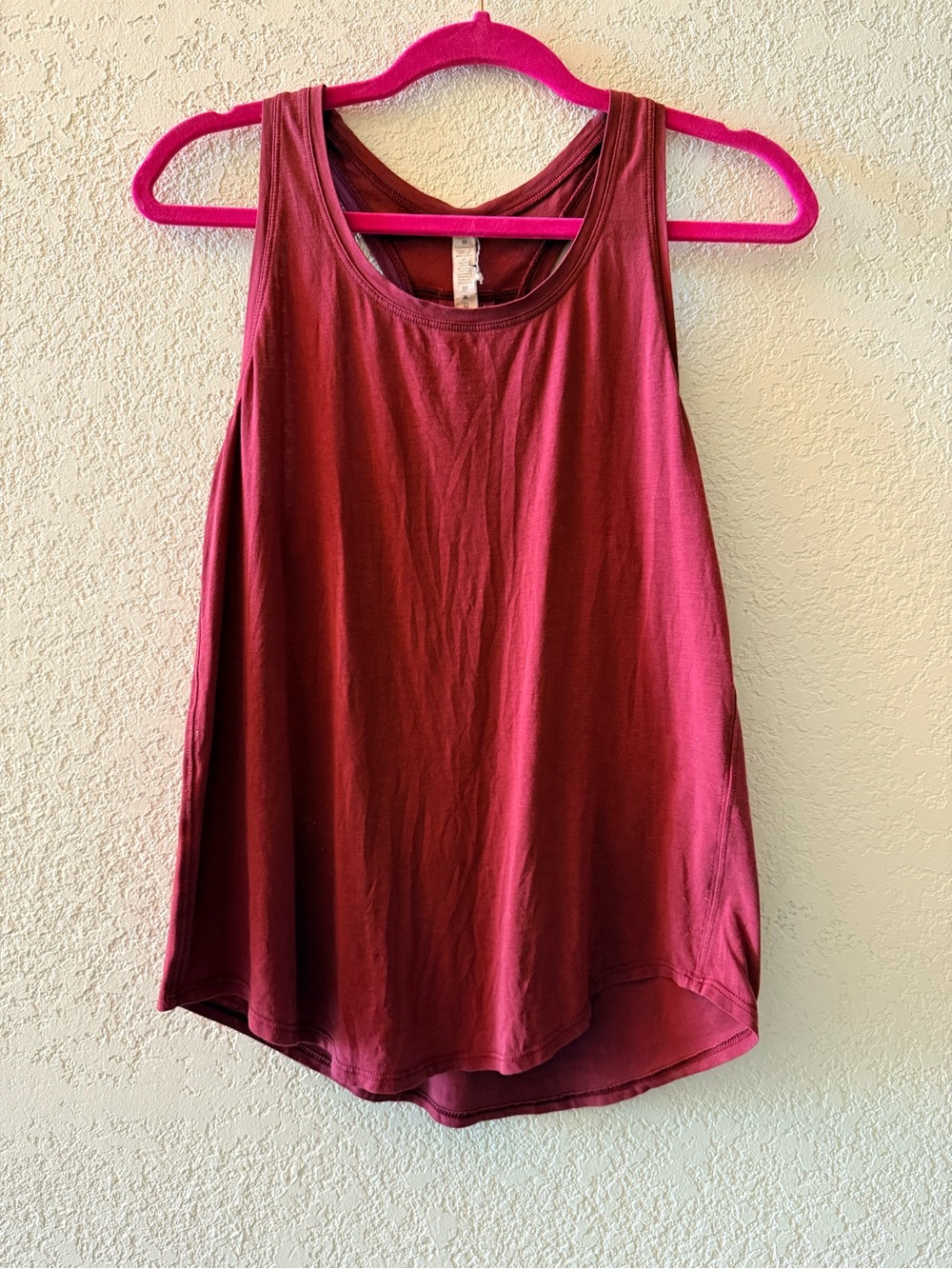 LULULEMON Maroon Activewear Workout Sleeveless Tank Top Size 4